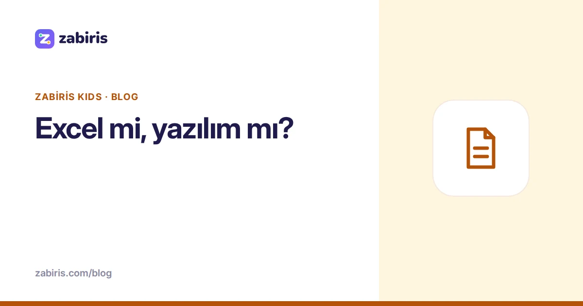 Excel mi, yazılım mı?