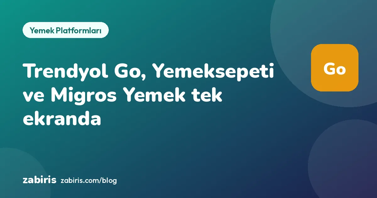Trendyol Go, Yemeksepeti ve Migros Yemek Siparişlerini Tek Ekrandan Yönetmek