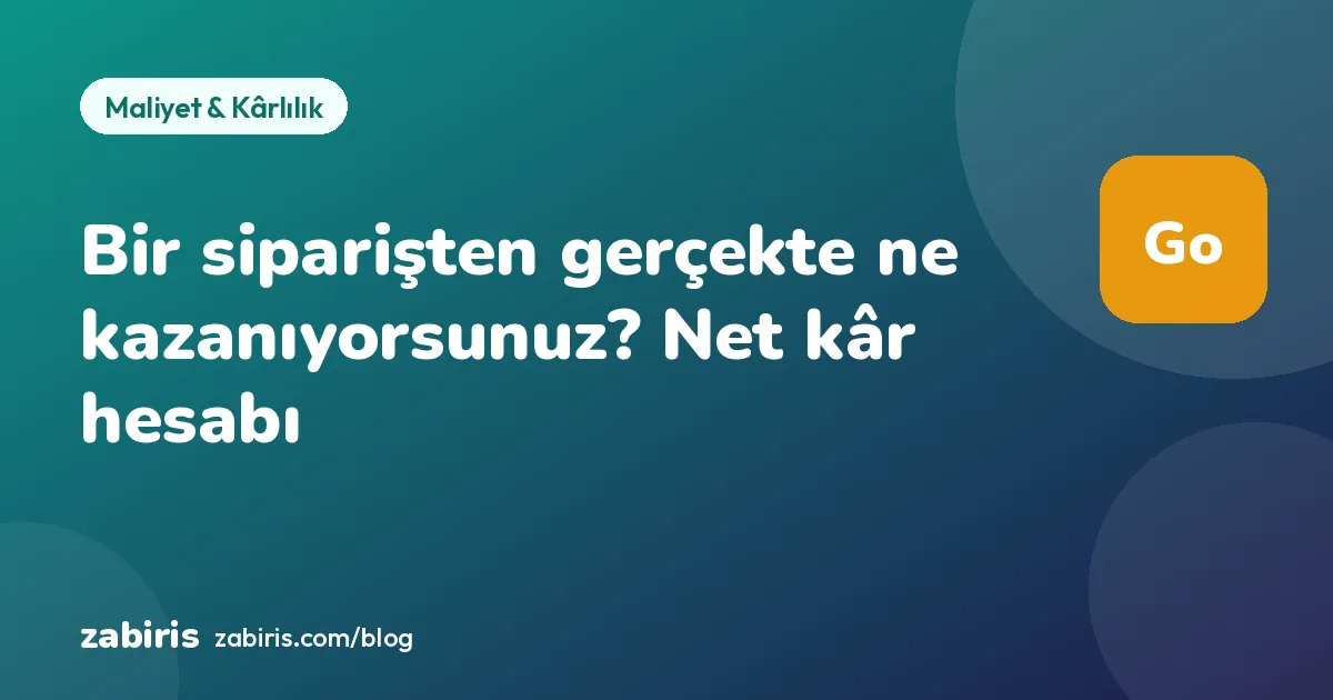 Yemek Platformunda Bir Siparişten Gerçekte Ne Kazanıyorsunuz? Net Kâr Hesabı