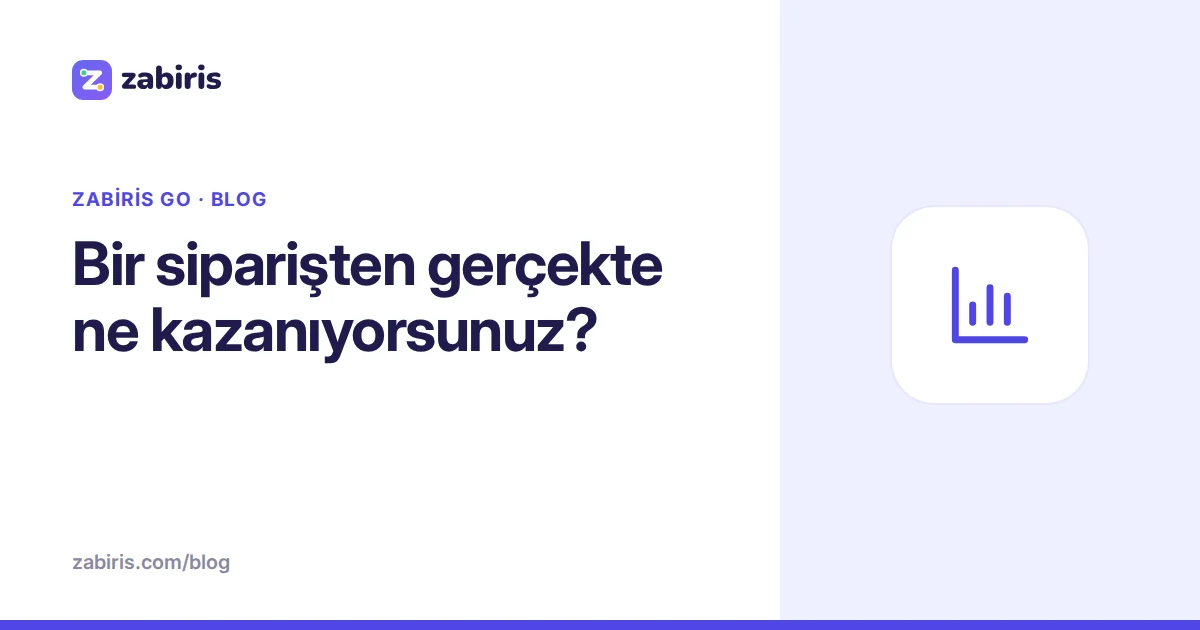 Bir siparişten gerçekte ne kazanıyorsunuz?